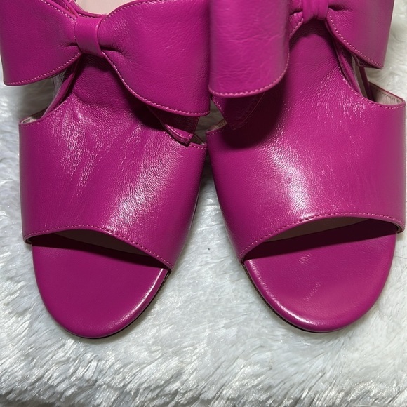 Kate Spade Imelda Zip Back Pink Fuschia Bow High Heel Size 8 1/2 - Picture 6 of 9
